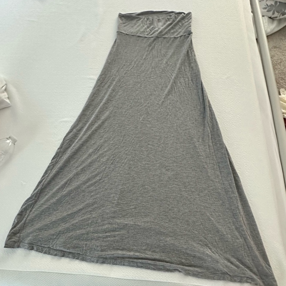 Gray maxi skirt